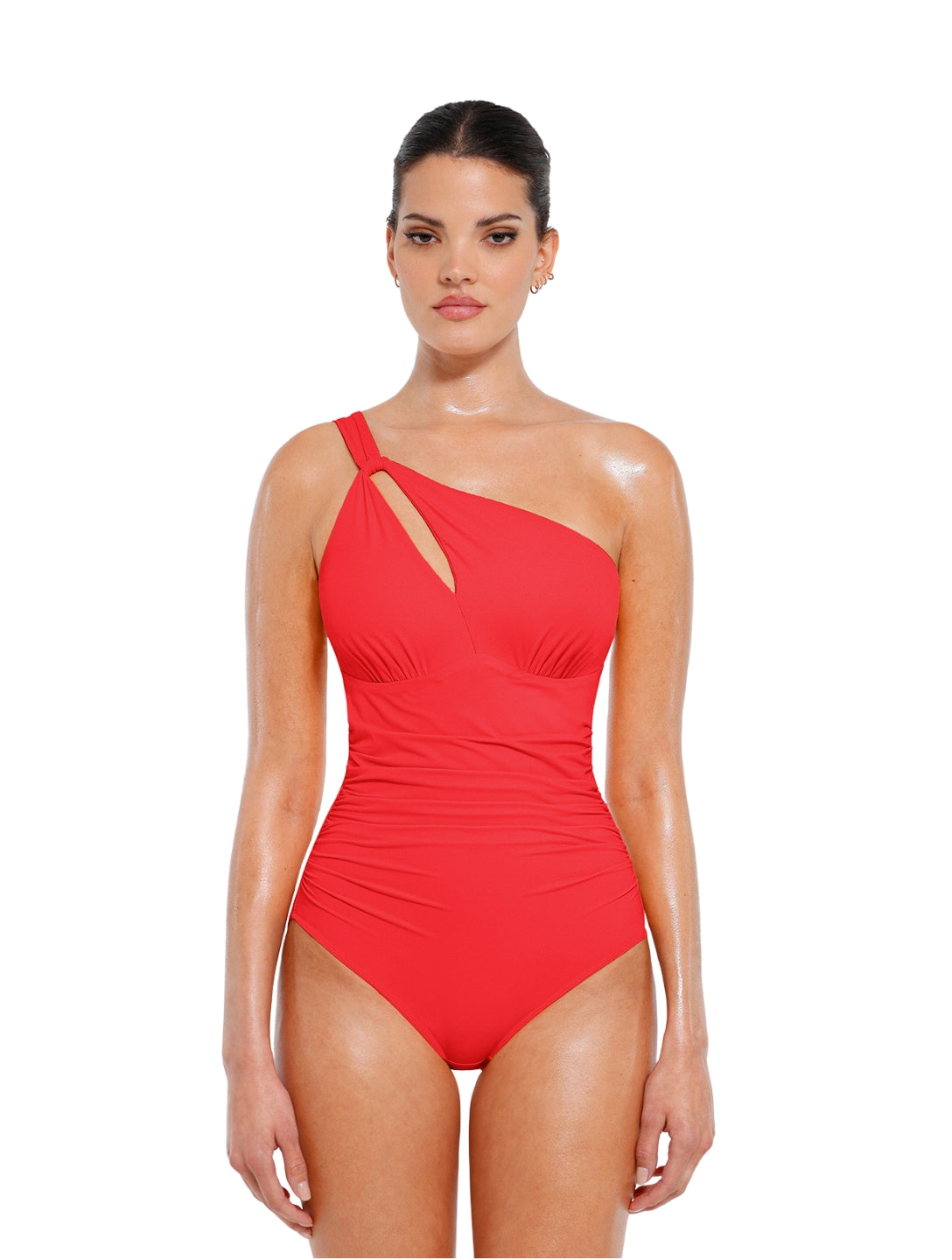 Maillot de bain amincissant asymétrique à découpes